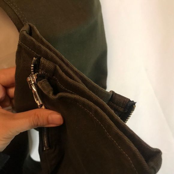 RtA Jagger Skinny Ankle Jeans, Commando Olive Green Utility Style 26 - Picture 10 of 16